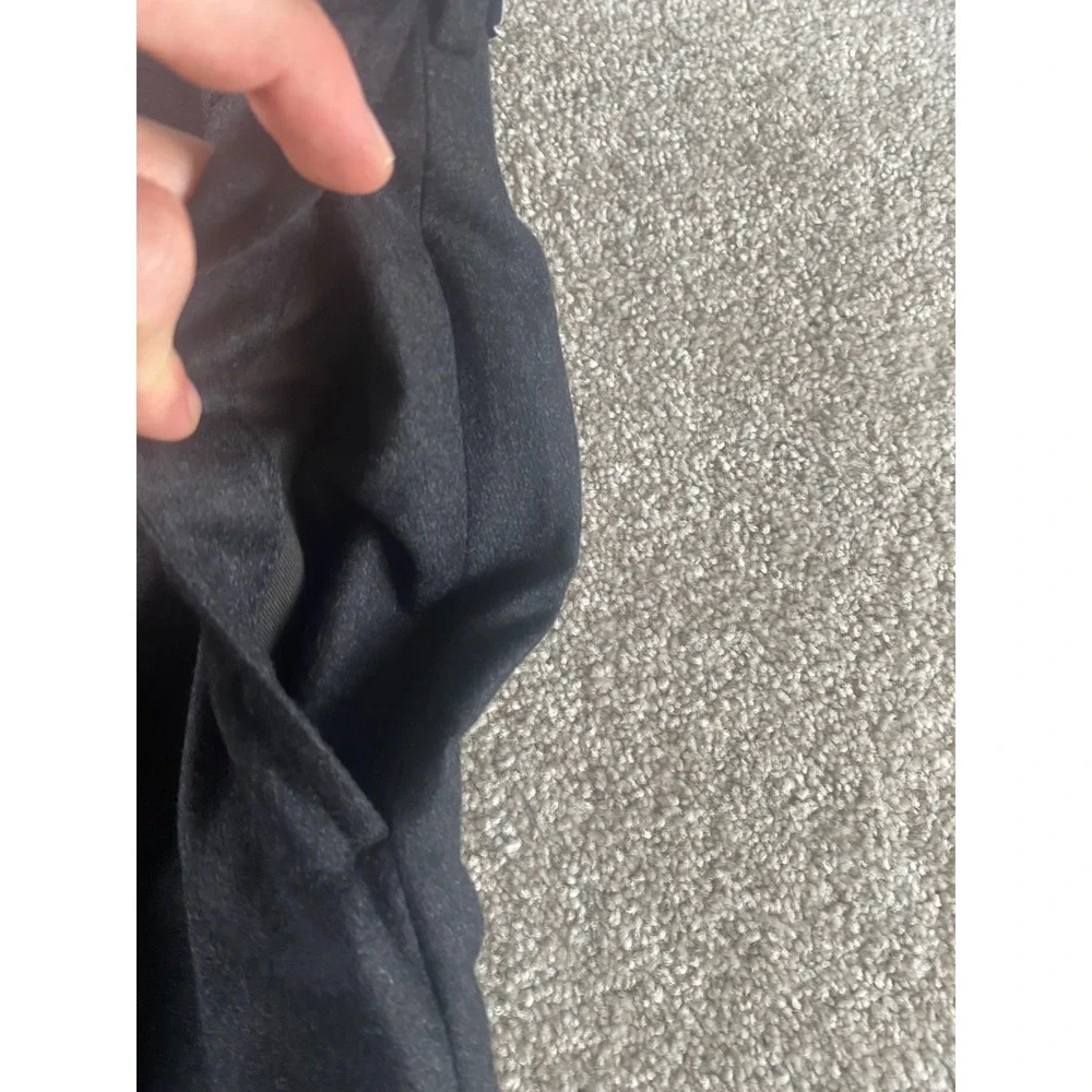 Austin Reed Mens 33 Wool Cashmere Dress Pants Charcoal Unhemmed Pleated NWT